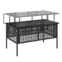 Juego de sofás jardín 4 pzas con cojines ratán PE vidrio negro de , Sofás modulares de exterior - Ref: Foro24-368134, Precio:...