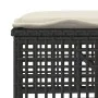 Juego de sofás jardín 4 pzas con cojines ratán PE vidrio negro de , Sofás modulares de exterior - Ref: Foro24-368134, Precio:...