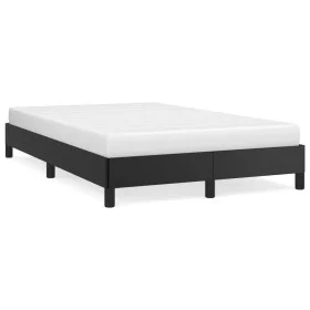 Black synthetic leather bed frame 120x190 cm by , Beds and slatted bases - Ref: Foro24-379496, Price: 86,89 €, Discount: %