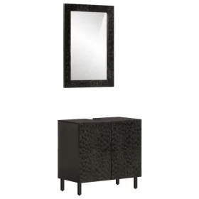2-teiliges Badezimmerschrank-Set aus massivem Mangoholz von , Badezimmermöbel - Ref: Foro24-3206293, Preis: 151,48 €, Rabatt: %