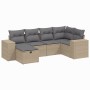 Garden sofa set with beige cushions mix 6 pieces PE rattan by , Garden sets - Ref: Foro24-3264415, Price: 397,70 €, Discount: %