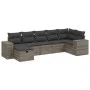 7-piece garden sofa set with gray PE rattan cushions by , Garden sets - Ref: Foro24-3264436, Price: 444,14 €, Discount: %
