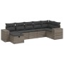 Set de sofás de jardín 7 piezas con cojines ratán PE gris de , Conjuntos de jardín - Ref: Foro24-3264436, Precio: 436,36 €, D...