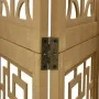 Biombo separador de 5 paneles madera maciza paulownia marrón de , Divisores de ambientes - Ref: Foro24-358871, Precio: 124,30...