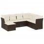7-piece garden sofa set with brown PE rattan cushions by , Garden sets - Ref: Foro24-3217993, Price: 449,54 €, Discount: %
