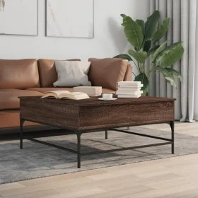 Couchtisch aus braunem Eichenholz-Metallwerkstoff, 95 x 95 x 45 cm von , Couchtisch - Ref: Foro24-3217068, Preis: 113,63 €, R...