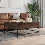 Couchtisch aus braunem Eichenholz-Metallwerkstoff, 95 x 95 x 45 cm von , Couchtisch - Ref: Foro24-3217068, Preis: 115,00 €, R...