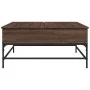 Brown oak metal engineered wood coffee table 95x95x45 cm by , Coffee table - Ref: Foro24-3217068, Price: 115,00 €, Discount: %