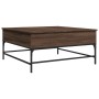 Mesa de centro madera ingeniería metal roble marrón 95x95x45 cm de , Mesas de centro - Ref: Foro24-3217068, Precio: 114,89 €