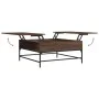 Couchtisch aus braunem Eichenholz-Metallwerkstoff, 95 x 95 x 45 cm von , Couchtisch - Ref: Foro24-3217068, Preis: 113,46 €, R...