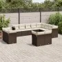 Garden sofa and cushion set 12 pieces brown synthetic rattan by , Garden sets - Ref: Foro24-3218533, Price: 875,53 €, Discoun...
