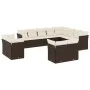 Garden sofa and cushion set 12 pieces brown synthetic rattan by , Garden sets - Ref: Foro24-3218533, Price: 875,53 €, Discoun...