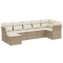 7-piece garden sofa set and beige synthetic rattan cushions by , Garden sets - Ref: Foro24-3263194, Price: 470,15 €, Discount: %