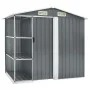 Cobertizo de jardín con estantería hierro gris 205x130x183 cm by vidaXL, Sheds - Ref: Foro24-47103, Price: 258,99 €, Discount: %