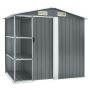 Cobertizo de jardín con estantería hierro gris 205x130x183 cm by vidaXL, Sheds - Ref: Foro24-47103, Price: 267,62 €, Discount: %