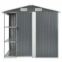 Cobertizo de jardín con estantería hierro gris 205x130x183 cm by vidaXL, Sheds - Ref: Foro24-47103, Price: 258,99 €, Discount: %