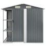 Cobertizo de jardín con estantería hierro gris 205x130x183 cm by vidaXL, Sheds - Ref: Foro24-47103, Price: 267,62 €, Discount: %