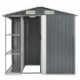 Cobertizo de jardín con estantería hierro gris 205x130x183 cm by vidaXL, Sheds - Ref: Foro24-47103, Price: 258,99 €, Discount: %