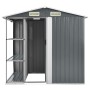 Cobertizo de jardín con estantería hierro gris 205x130x183 cm by vidaXL, Sheds - Ref: Foro24-47103, Price: 267,62 €, Discount: %