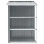 Cobertizo de jardín con estantería hierro gris 205x130x183 cm by vidaXL, Sheds - Ref: Foro24-47103, Price: 258,99 €, Discount: %