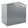 Cobertizo de jardín con estantería hierro gris 205x130x183 cm by vidaXL, Sheds - Ref: Foro24-47103, Price: 258,99 €, Discount: %