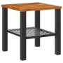 Garden table synthetic rattan black acacia wood 40x40x42 cm by , Garden tables - Ref: Foro24-366263, Price: 43,46 €, Discount: %