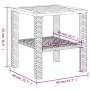 Garden table synthetic rattan black acacia wood 40x40x42 cm by , Garden tables - Ref: Foro24-366263, Price: 43,46 €, Discount: %