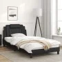 Bed frame with LED lights black synthetic leather 100x200 cm by , Beds and slatted bases - Ref: Foro24-3214001, Price: 126,86...