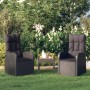 Reclining garden armchairs with cushions 2 pcs black PE rattan by , Garden chairs - Ref: Foro24-319545, Price: 303,12 €, Disc...