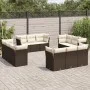 Garden sofa and cushion set 12 pieces brown synthetic rattan by , Garden sets - Ref: Foro24-3217333, Price: 886,62 €, Discoun...