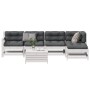 6-teiliges Gartenmöbel-Set mit Kissen aus massivem Weißkiefernholz von , Gartensets - Ref: Foro24-3250981, Preis: 490,98 €, R...