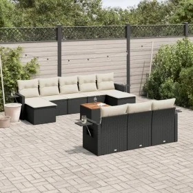 11-teilige Gartensofagarnitur und schwarze synthetische Rattankissen von , Gartensets - Ref: Foro24-3257113, Preis: 642,35 €,...