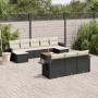 11-teilige Gartensofagarnitur und schwarze synthetische Rattankissen von , Gartensets - Ref: Foro24-3257113, Preis: 642,00 €,...
