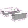 11-teilige Gartensofagarnitur und schwarze synthetische Rattankissen von , Gartensets - Ref: Foro24-3257113, Preis: 651,28 €,...