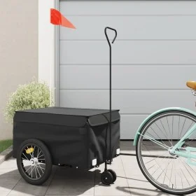 Remolque para bicicleta hierro negro 45 kg de , Remolques para bicicletas - Ref: Foro24-94108, Precio: 90,56 €, Descuento: %
