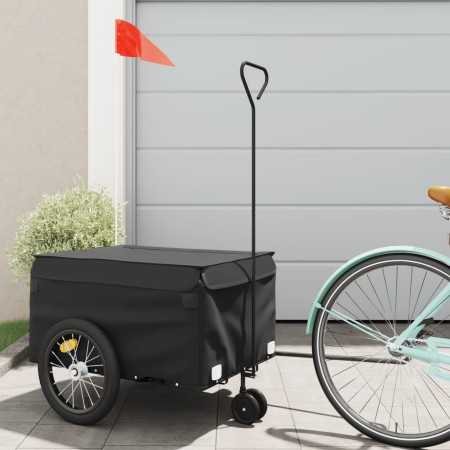 Fahrradanhänger aus schwarzem Eisen, 45 kg von , Fahrradanhänger - Ref: Foro24-94108, Preis: 92,06 €, Rabatt: %