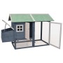 Solid pine and gray fir wood chicken coop 170x81x110 cm by vidaXL, Cages and habitats for small animals - Ref: Foro24-170861,...