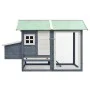 Solid pine and gray fir wood chicken coop 170x81x110 cm by vidaXL, Cages and habitats for small animals - Ref: Foro24-170861,...