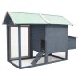 Solid pine and gray fir wood chicken coop 170x81x110 cm by vidaXL, Cages and habitats for small animals - Ref: Foro24-170861,...