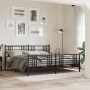 Estructura de cama cabecero y estribo metal negro 183x213 cm de , Camas y somieres - Ref: Foro24-376347, Precio: 131,50 €, De...
