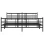 Black metal headboard and footboard bed frame 183x213 cm by , Beds and slatted bases - Ref: Foro24-376347, Price: 129,64 €, D...