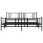 Estructura de cama cabecero y estribo metal negro 183x213 cm de , Camas y somieres - Ref: Foro24-376347, Precio: 131,50 €, De...