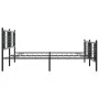 Black metal headboard and footboard bed frame 183x213 cm by , Beds and slatted bases - Ref: Foro24-376347, Price: 129,64 €, D...