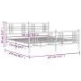 Black metal headboard and footboard bed frame 183x213 cm by , Beds and slatted bases - Ref: Foro24-376347, Price: 129,64 €, D...