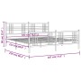 Estructura de cama cabecero y estribo metal negro 183x213 cm de , Camas y somieres - Ref: Foro24-376347, Precio: 131,50 €, De...