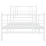 Metallbettgestell mit Kopf- und Fußteil weiß 107x203 cm von , Betten und Lattenroste - Ref: Foro24-376387, Preis: 89,71 €, Ra...