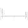 Metallbettgestell mit Kopf- und Fußteil weiß 107x203 cm von , Betten und Lattenroste - Ref: Foro24-376387, Preis: 89,71 €, Ra...