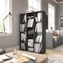 Glänzend graues Spanplattenteiler/Regal 100x24x140 cm von vidaXL, Raumteiler - Ref: Foro24-800449, Preis: 86,12 €, Rabatt: %