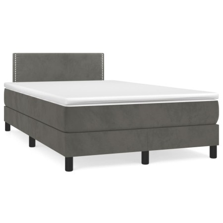 Cama box spring con colchón terciopelo gris oscuro 120x190 cm de vidaXL, Camas y somieres - Ref: Foro24-3269832, Precio: 354,...