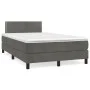 Cama box spring con colchón terciopelo gris oscuro 120x190 cm de vidaXL, Camas y somieres - Ref: Foro24-3269832, Precio: 387,...